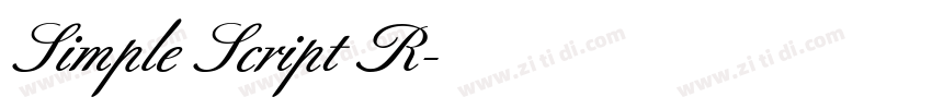 Simple Script R字体转换